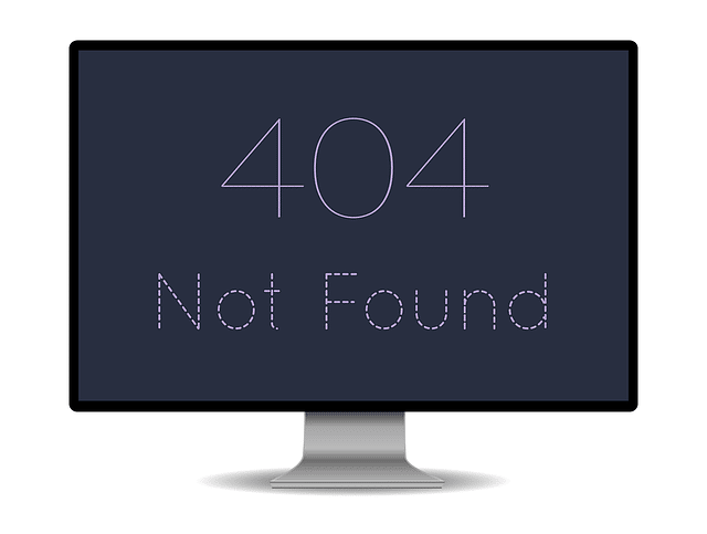 An illustration of a monitor showing the 404 error.