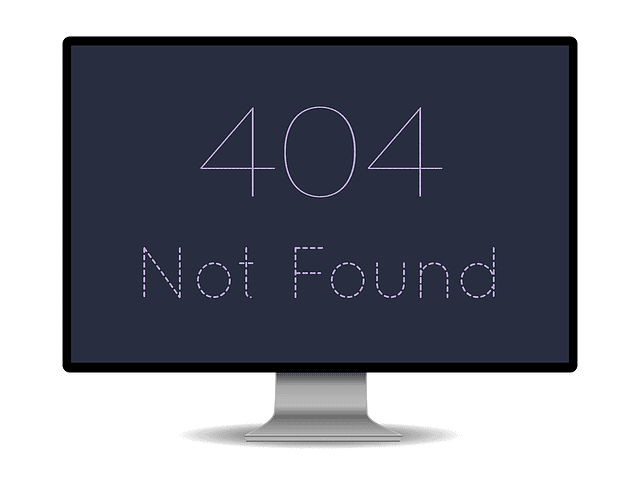 An illustration of a monitor showing the 404 error.