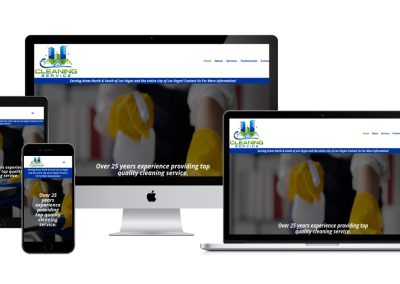 Cleaning services website design.